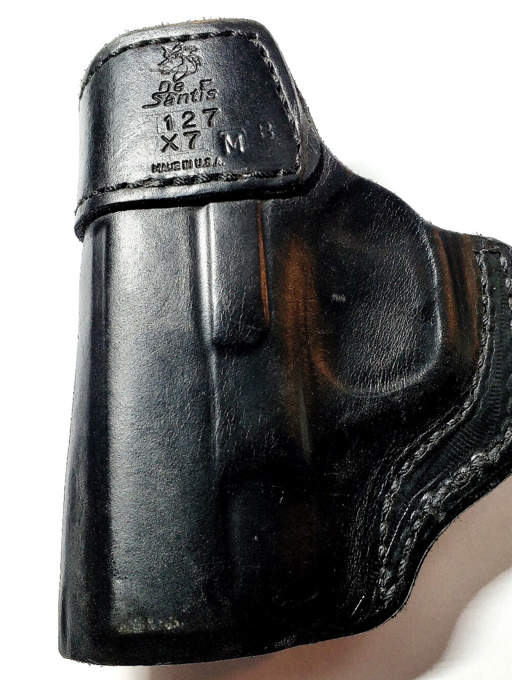 Black Leather Holster DeSantis Inside Heat IWB 127 X7 Right Hand M&P Shield S&W
